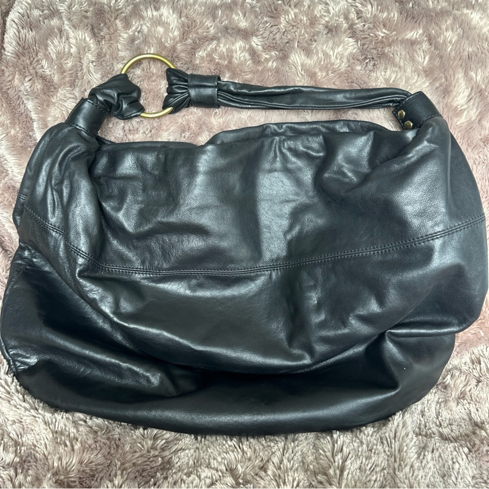 Hobo International Black Leather Hobo Bag